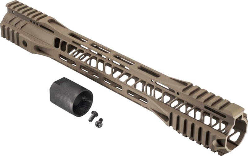 TRYBE Defense AR-15 M-LOK Extra Lightweight Quad Handguard w/ Cut Rail