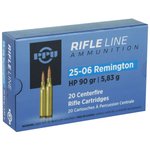 PPU 25-06REM Rifle Ammunition 90gr HP 20rd BX 200rd CS