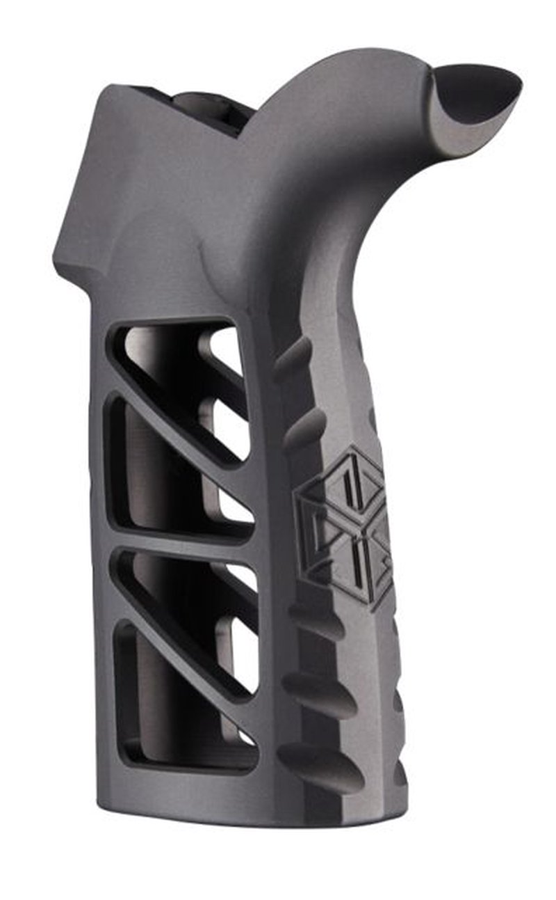 JL Billet AR Raw Aluminum Grip Slash Cut, Skeletonized