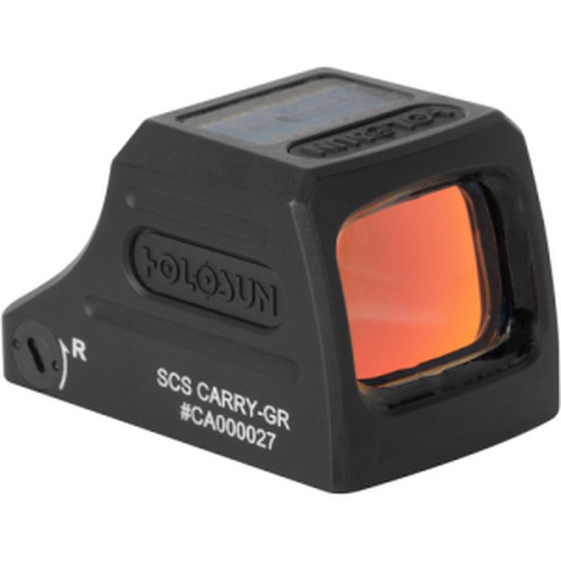 Holosun Scs Carry Enclosed Red Dot Green Dot 32 MoA Circle K cut Solar Charging Optic for Sub-Compact Handguns (per other record)