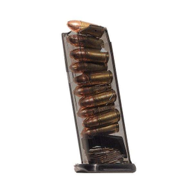 Elite Tactical Systems Glock 43X 9mm 10-Round Polymer Magazine - Carbon Smoke