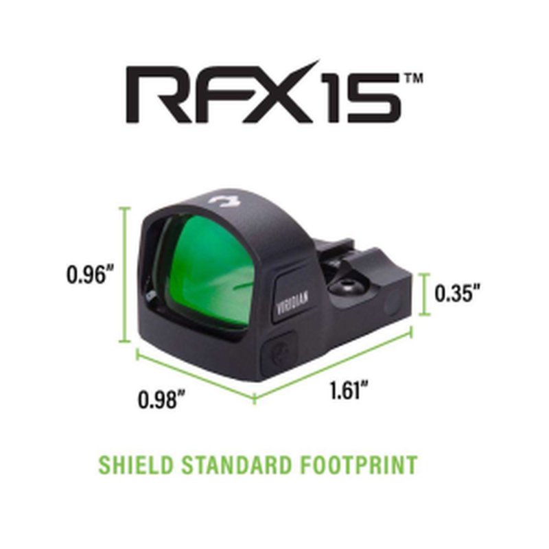 Viridian RFX15 1x17 Micro Green Dot Sight with Shield Footprint, FDE