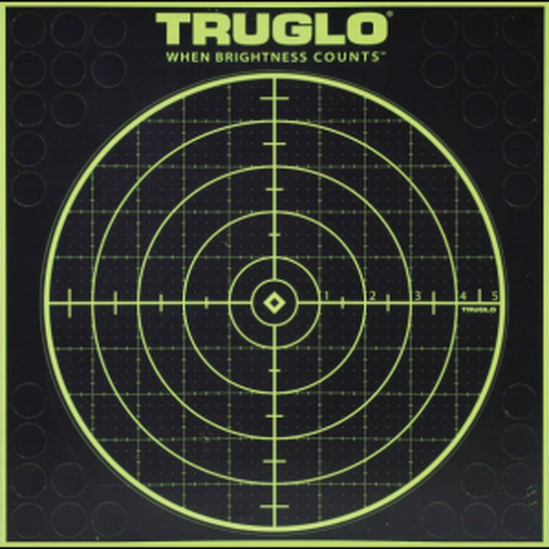 TruGlo TG10A6 Tru-See Self-Adhesive Paper Target 12x12 Black/Green 6-Pack