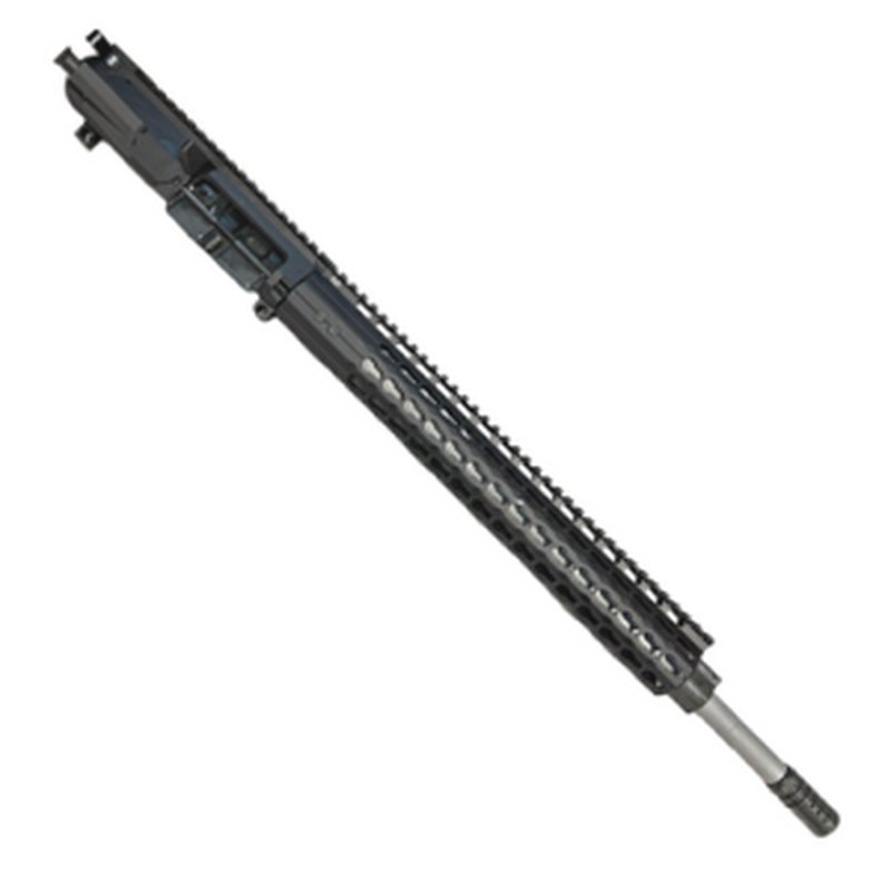 Complete AR15 Upper Receiver- 5.56, 18" Rifle Gas, Cold Hammer Forged, 15" MLOK