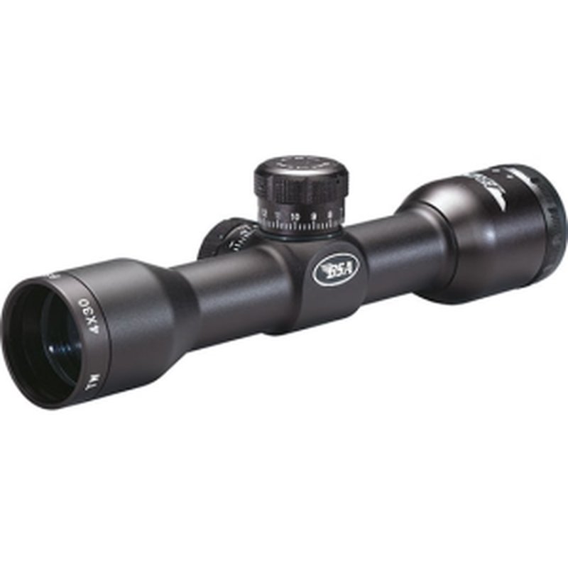 BSA Tactical Weapon 4x30 Rifle Scope Mil-Dot Reticle Matte Black 1in Tube