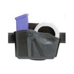 Safariland 573 Open Top Magazine and Handcuff Pouch Fits Glock 17/22 Plain Black Left Hand
