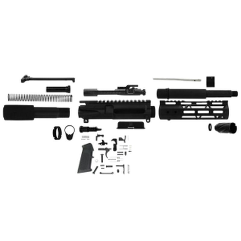 TacFire AR-300 Blackout Pistol Build Kit 7.5 Inch With Lower Parts Kit