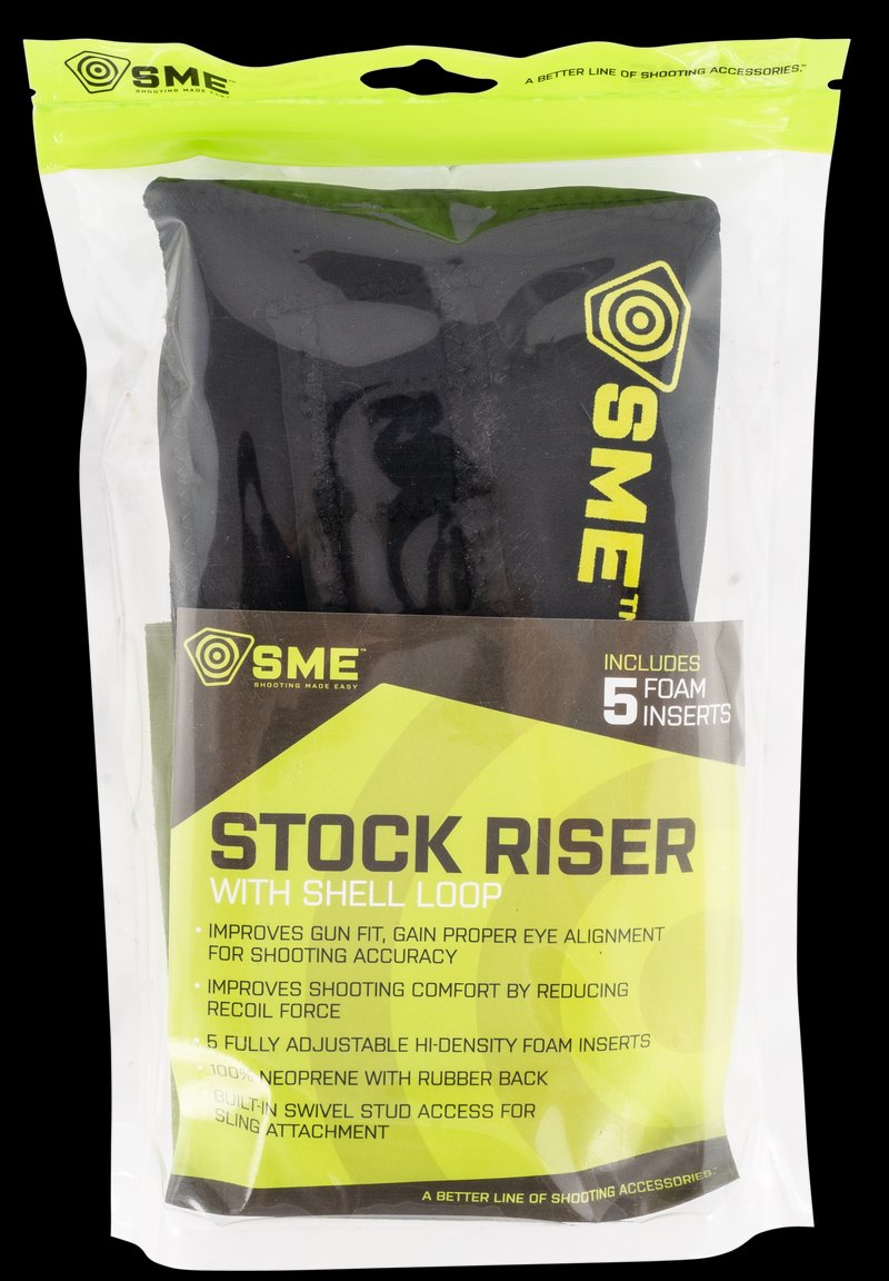 SME SMERSRSL Stock Riser Shell Loop Black Neoprene