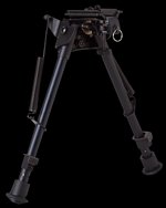 Firefield FF34024 Compact Rifle Bipod 9–14 in Aluminum Swivel Stud Picatinny Adapter