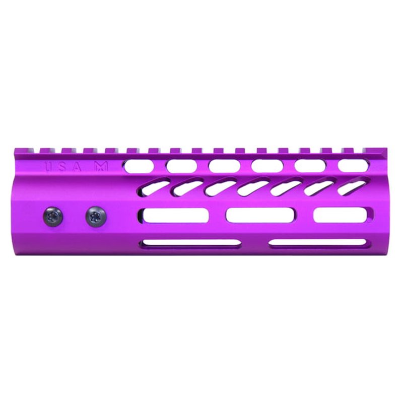 Guntec USA 4in Ultra Lightweight Thin M-LOK System Handguard w/ Monolithic Top Rail