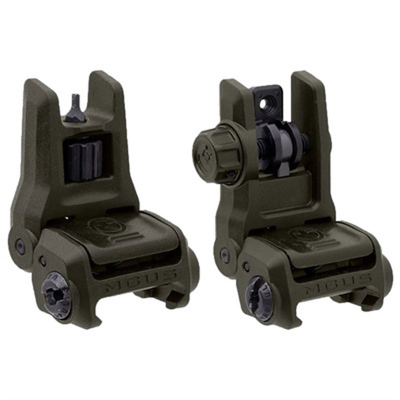 Magpul MBUS 3 Flip-Up Front Rear Sight Set for AR-15 OD Green