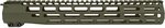 Grey Ghost Precision M-LOK Handguard AR-15 12.625 inch Aluminum 0.7 lb Olive Drab Cerakote