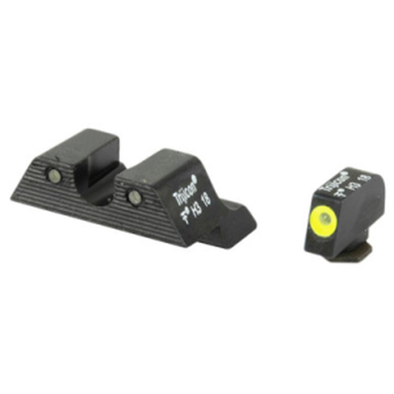 Trijicon 600835 HD XR Glock Night Sights Green Tritium Yellow Outline Front