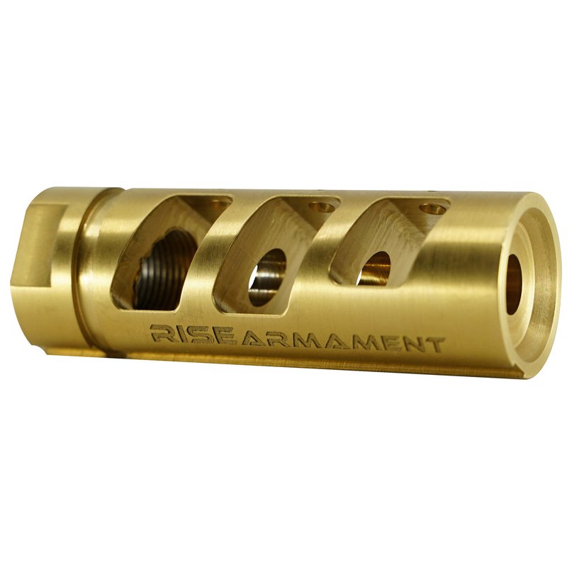 Rise Armament RA-701 AR-15 Compensator 1/2x28 TiN Gold