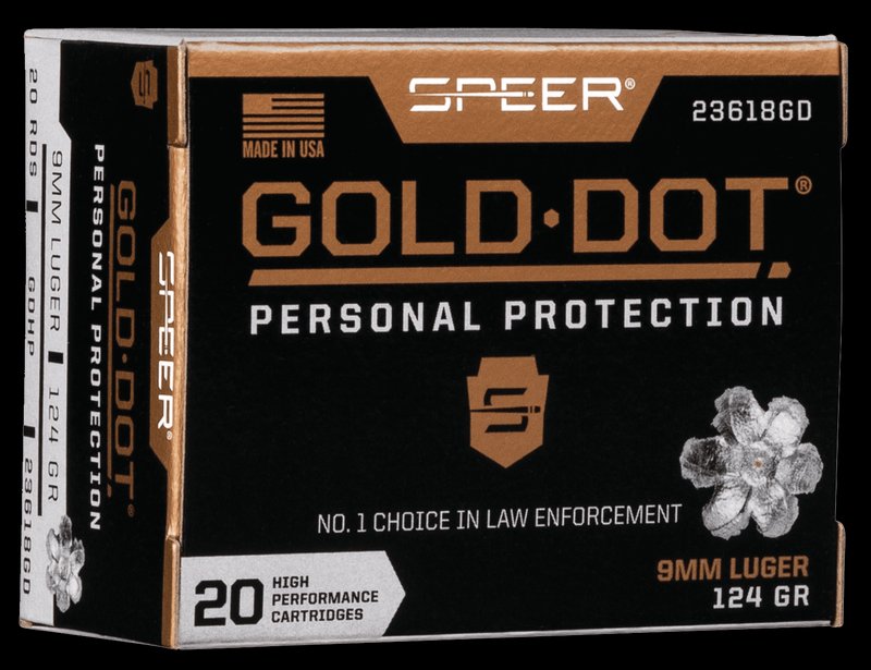 Speer Gold Dot Personal Protection 9mm 124gr Hollow Point Ammunition