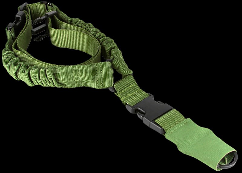 Aim Sports One Point Sling Green Elastic 26 Inch Rifle Sling