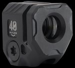 Strike MCQUAD Micro Threaded Pistol Compensator 1/2x28 Black Oxide Steel 0.89in OAL