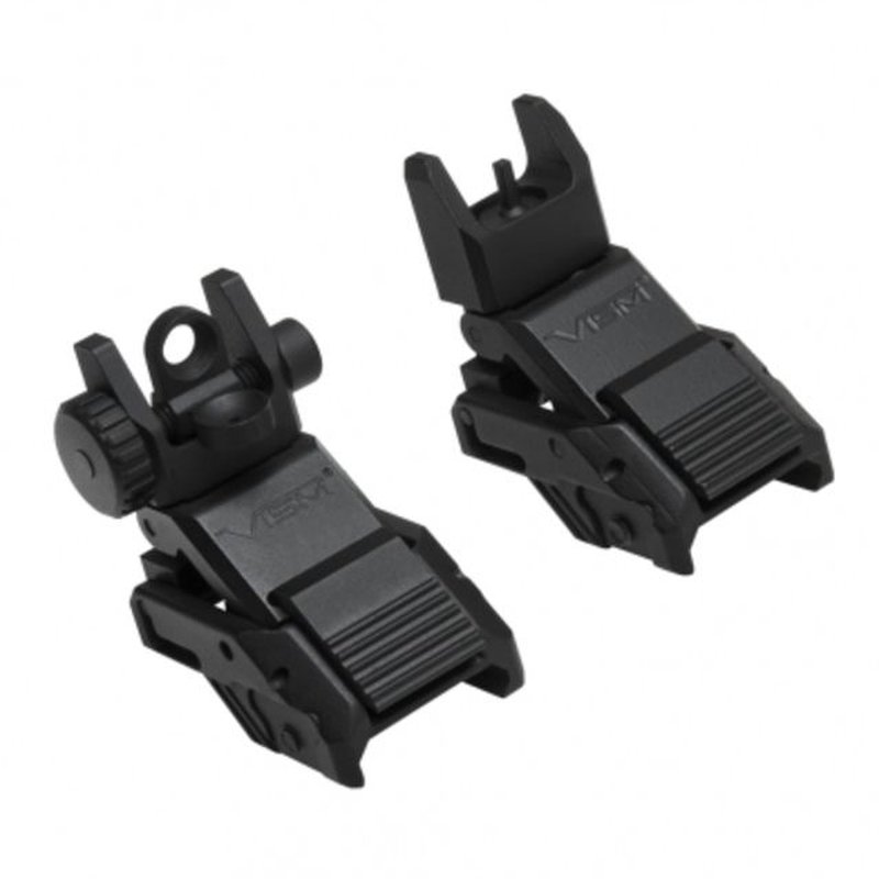 VISM Pro Series Top Mounted Deployable Front and Rear Sight Black