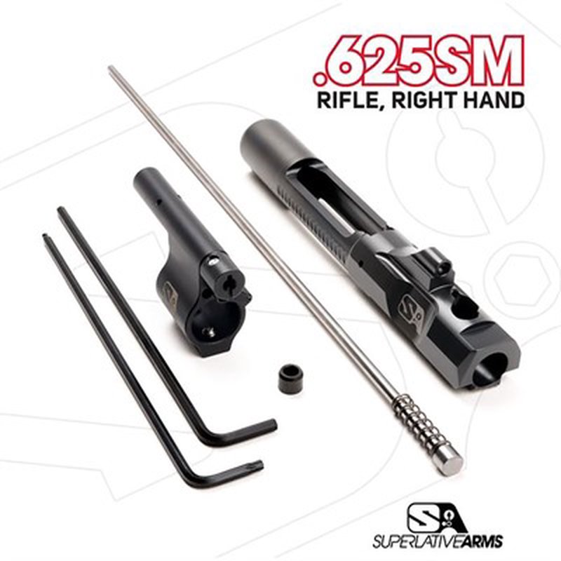 Superlative Arms AR-15 .625" Solid Adjustable Piston System, Rifle-Length Gas, Black