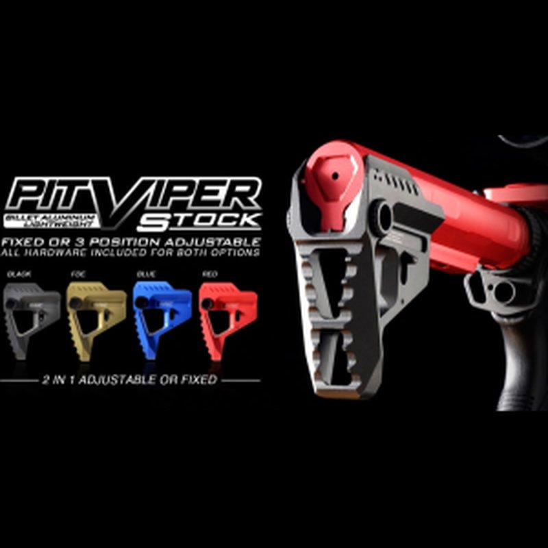 Strike Industries VIPERPITBK Pit Viper Stock AR-Platform Black Aluminum/Steel