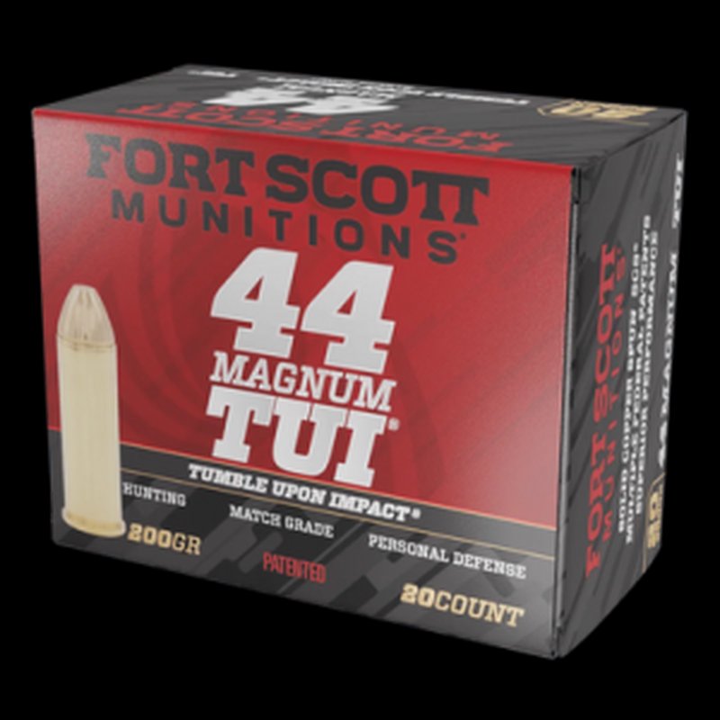 Fort Scott Munitions 44 Mag TUI 200gr Solid Copper Spun Pistol Ammo (20rd)