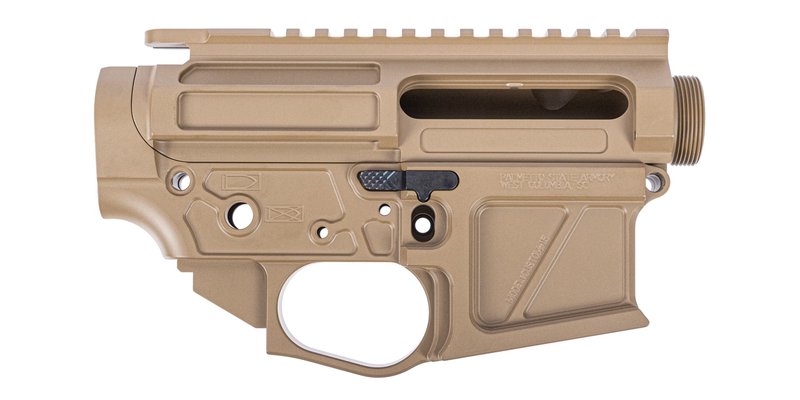 PSA Custom Series Billet Receiver Set w/Ambi Bolt Release and Tension Screw - Coyote