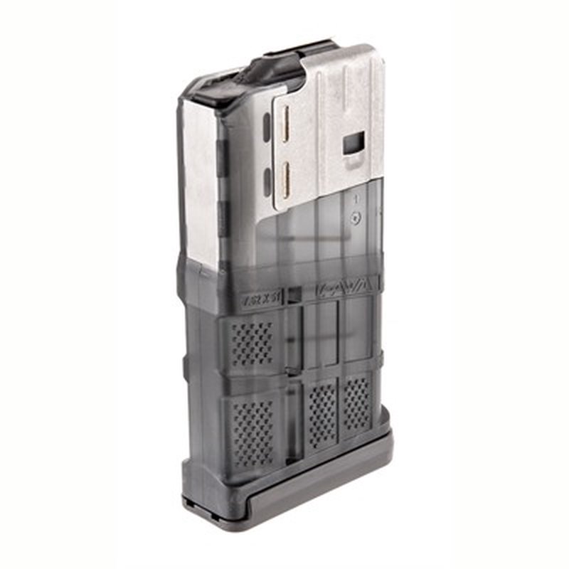 Lancer L7AWM 7.62x51mm Polymer Magazine 20-Round Translucent Smoke for AR-10
