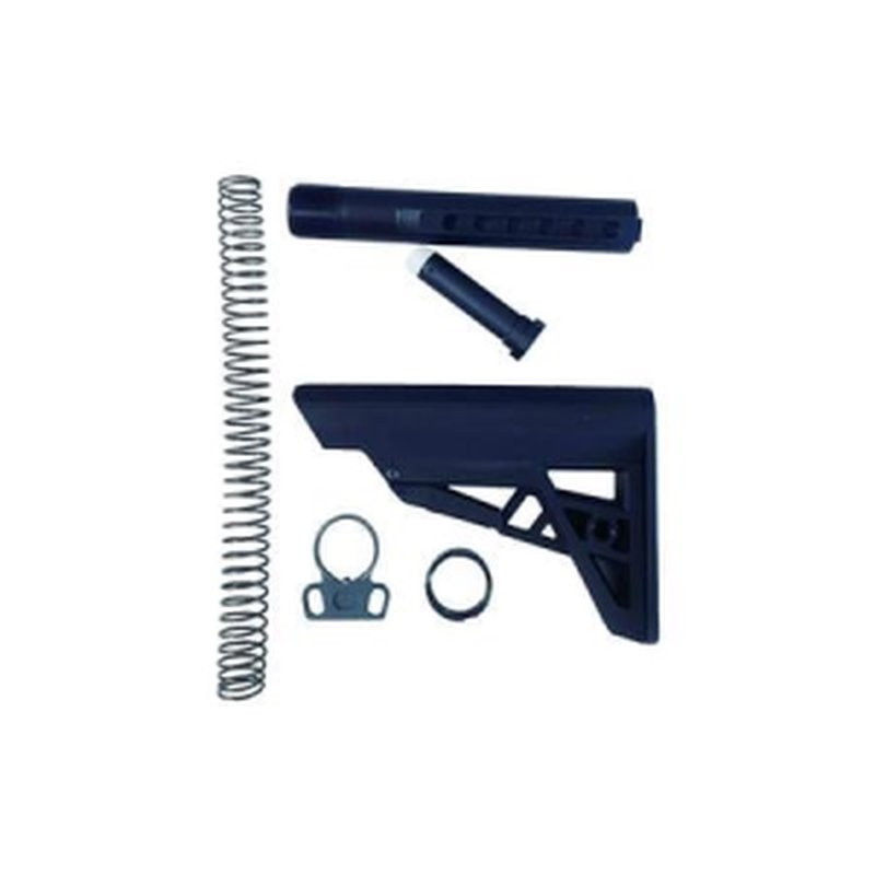 American Tactical AR-15 Six Piece Stock Kit, Black