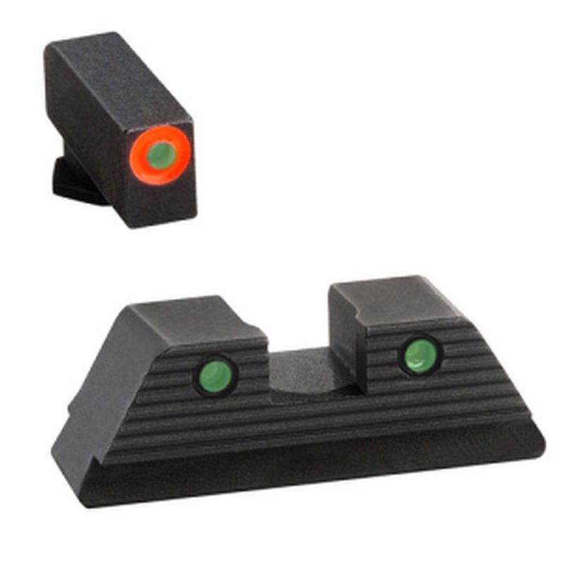 AmeriGlo Trooper Night Sight Set for Glock MOS - Green/Orange GL-816
