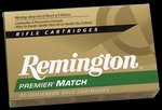 Remington Premier Ammunition .308 Win / 7.62 NATO 168 Grain Boat Tail Hollow Point