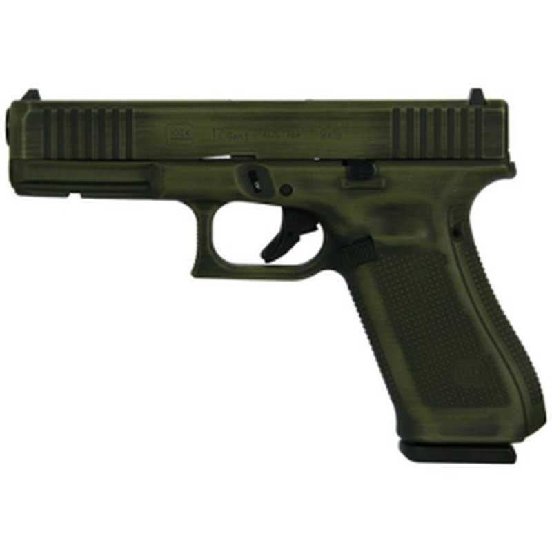 Glock G17 Gen5 9mm 4.49in 17rd Pistol - Distressed Bazooka Green