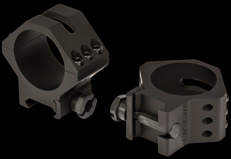 Weaver Mounts Six-Hole Picatinny Scope Rings 34mm Low Type III Hard Coat