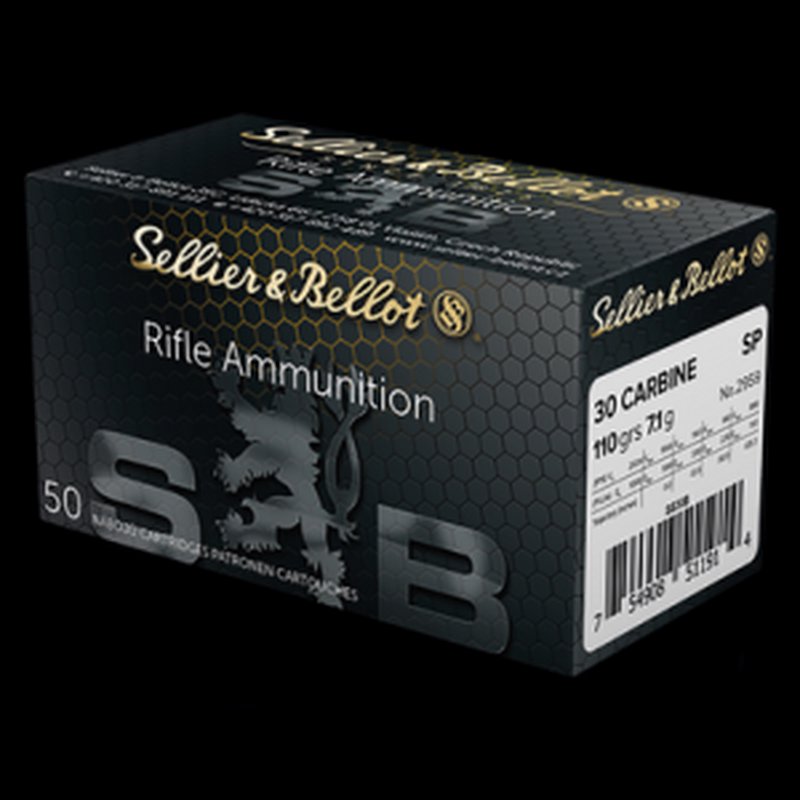 Sellier & Bellot SB30B .30 Carbine 110gr Soft Point Rifle Ammo (50 Rounds)