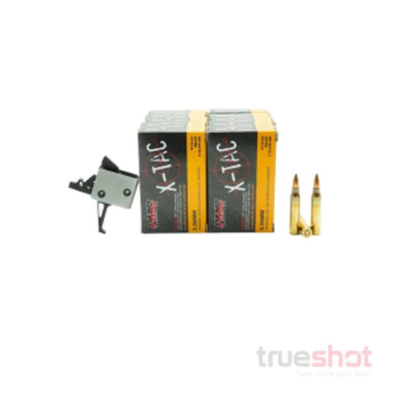 True Shot Ammo CMC 2 Stage 2 lb AR-15 Trigger Bundle with 200 Rounds Ammo