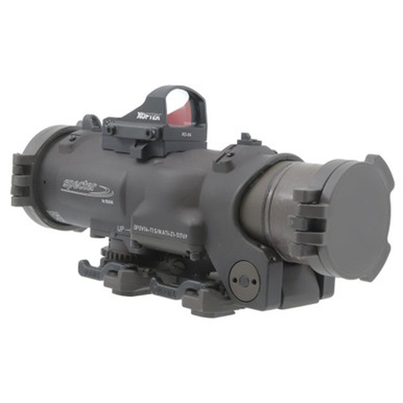Elcan SpecterDR 1-4x Rifle Scope 7.62mm FDE ARMS Flip Covers AR-15 XOPTEK 4MOA DFOV14-F2-X4