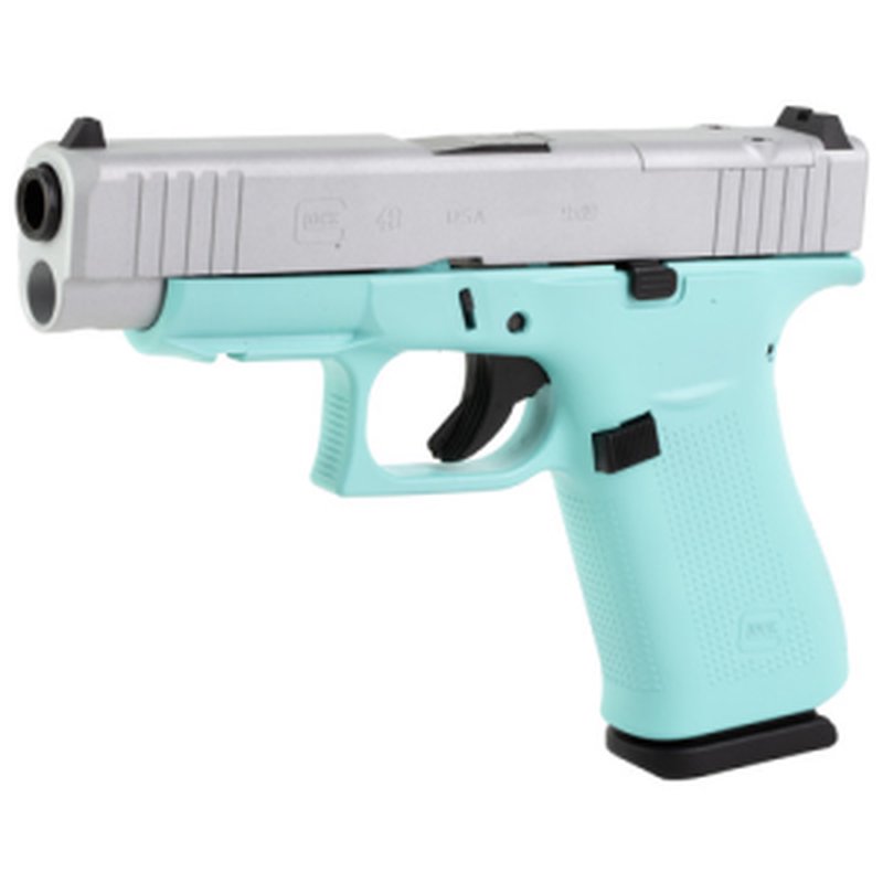 Glock G43 MOS 9mm 4.17in 10rd Optic-Ready Pistol (Gen 5) - Robin's Egg Blue