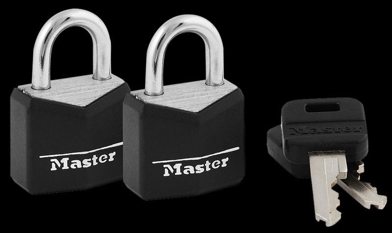 Master Lock 121T Keyed Alike Padlocks Vinyl-Covered 3/4 in Body