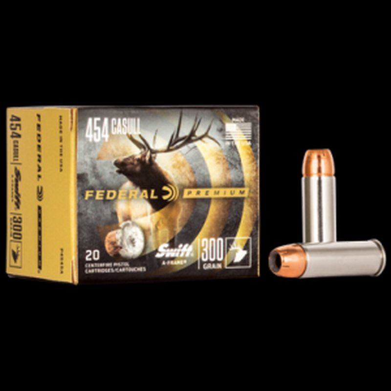 Federal P454SA .454 Casull Swift A-Frame 300 Grain Handgun Ammo (20 Rounds)