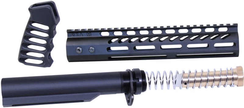 Guntec USA AR-15 10in Pistol Brace Build Kit With Milspec Buffer Tube