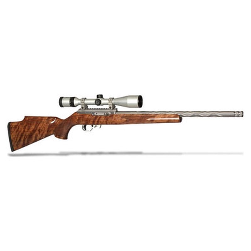 Volquartsen Signature Series 22 WMR Rifle with Wenig Bastogne Walnut Stock and Bull Barrel