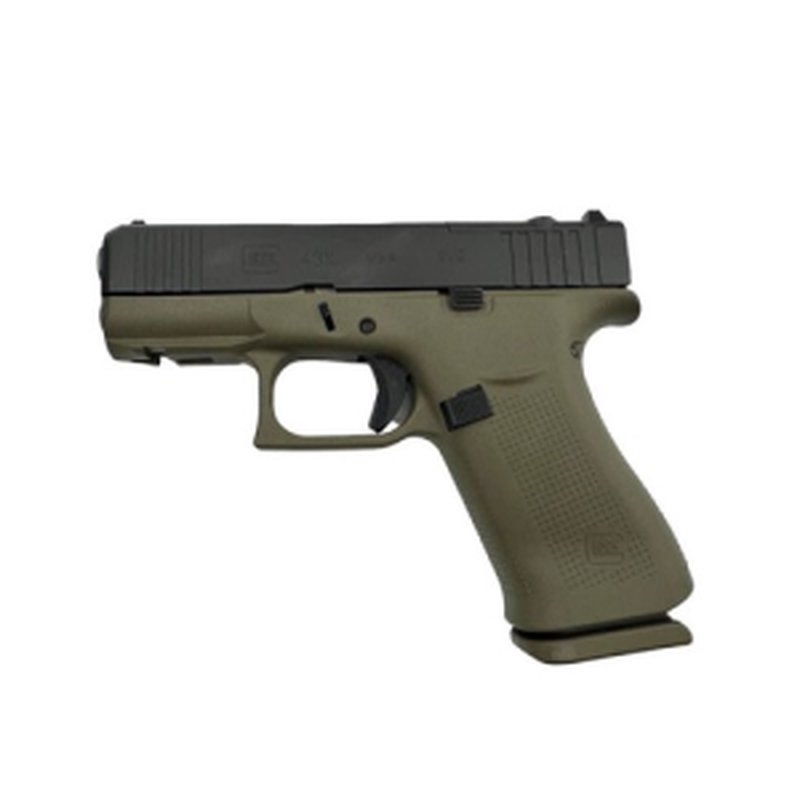 Glock G43X MOS 9mm 3.4 in Pistol MOS Rail OD Green