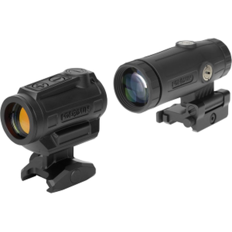Holosun ARO Combo Red Dot Sight Red 2 MOA Dot with Picatinny Mount and HM3X Magnifier Matte Black