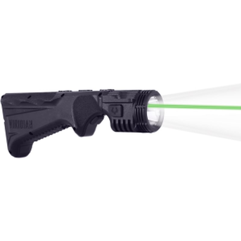 Viridian 912-0090 4LUX 2K Grip Light with Green Laser Black 2000 Lumens White LED/Green Laser