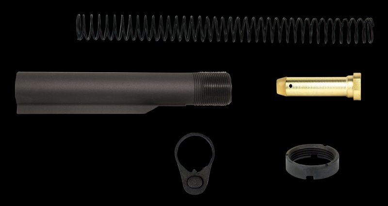 Mil-Spec 6 Position Buffer Tube, Spring, Buffer, Plate Nut .223 Carbine Rifle Kit - ST007M