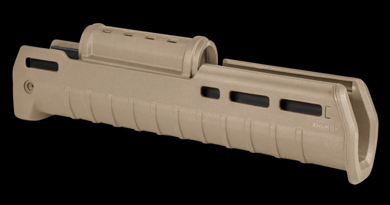Magpul Zhukov AK Handguard Extended M-LOK Polymer Aluminum Chassis FDE MAG586FDE