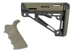 Hogue AR-15/M16 Kit Grooved Beavertail Grip & Collapsible Buttstock (Commercial Tube)