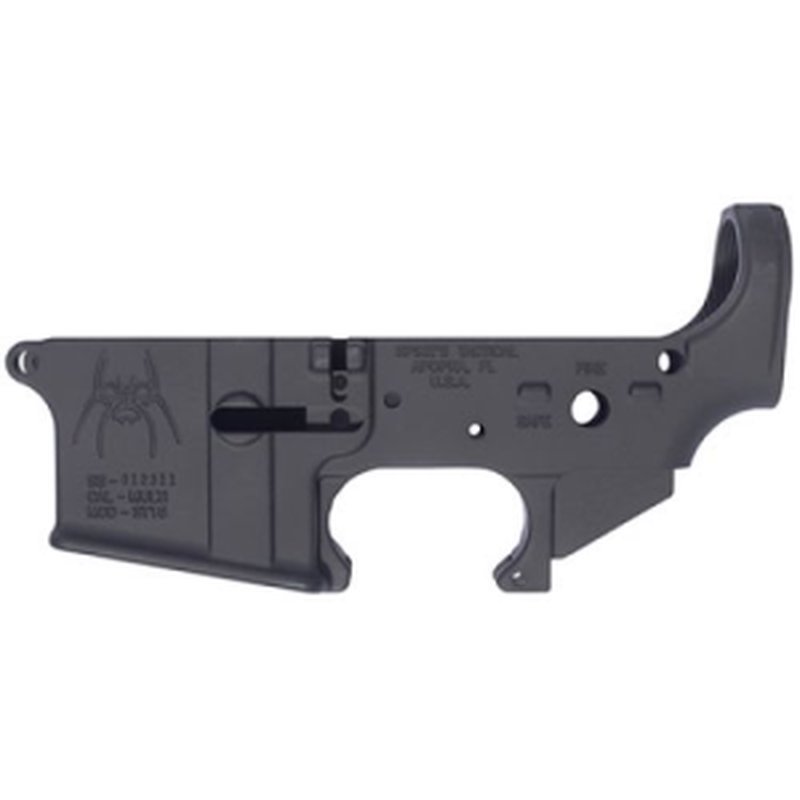 Spikes Tactical Stripped Lower Receiver Spider AR-15 Multi-Caliber Black