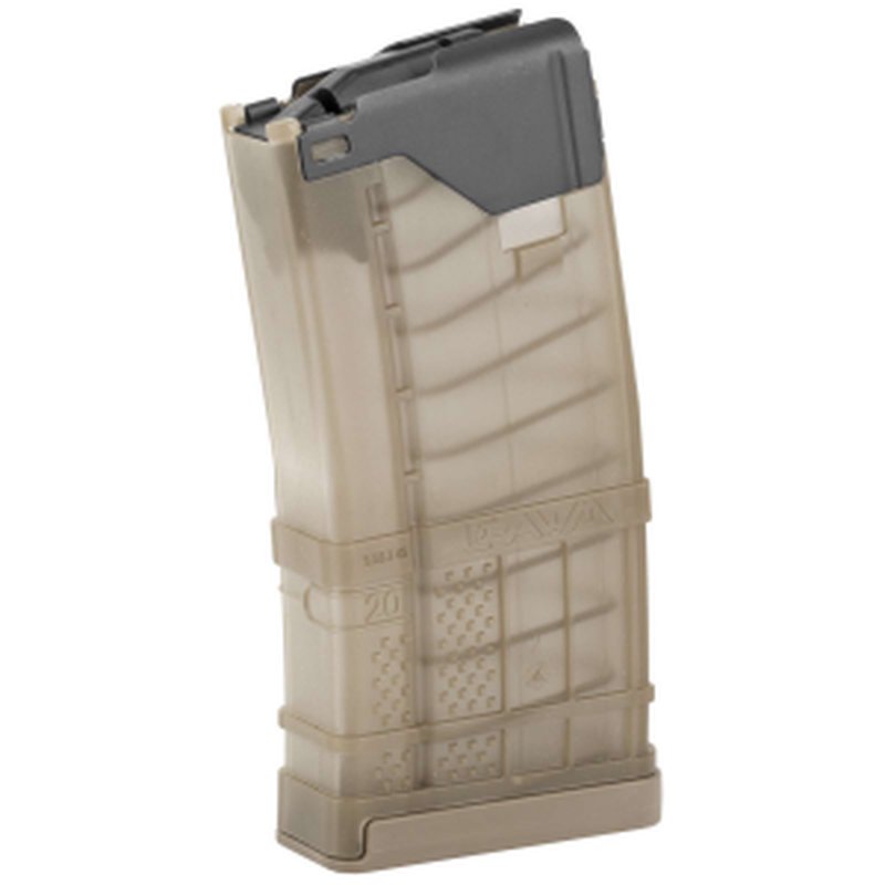 Lancer L5AWM Magazine 223Rem 20 Round Translucent FDE