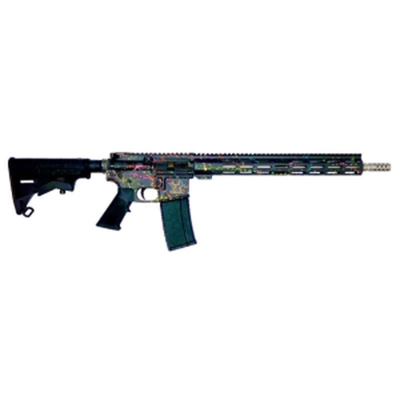 Great Lakes Firearms AR-15 Rifle, .223 Wylde 16 inch 416R Stainless Steel Barrel, 15.25 inch M-LOK Rail, 7075 T6 Receiver, Saved By The Splatter Black Cerakote Finish, GL15223SS S-BLK