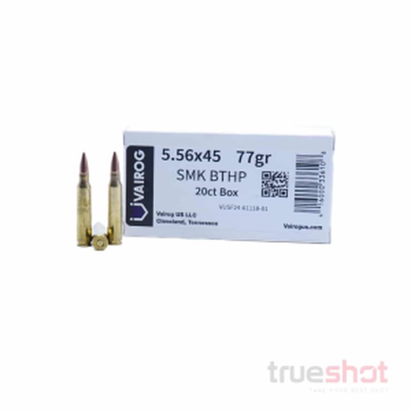 Vairog 5.56x45mm 77 Grain SMK BTHP Ammunition